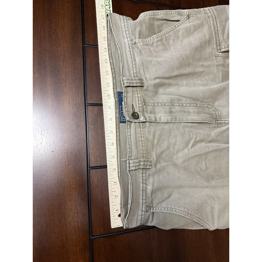 🔥Polo by Ralph Lauren Men's Size 34 Khaki Cargo Shorts Heavy Cotton Vtg Y2K